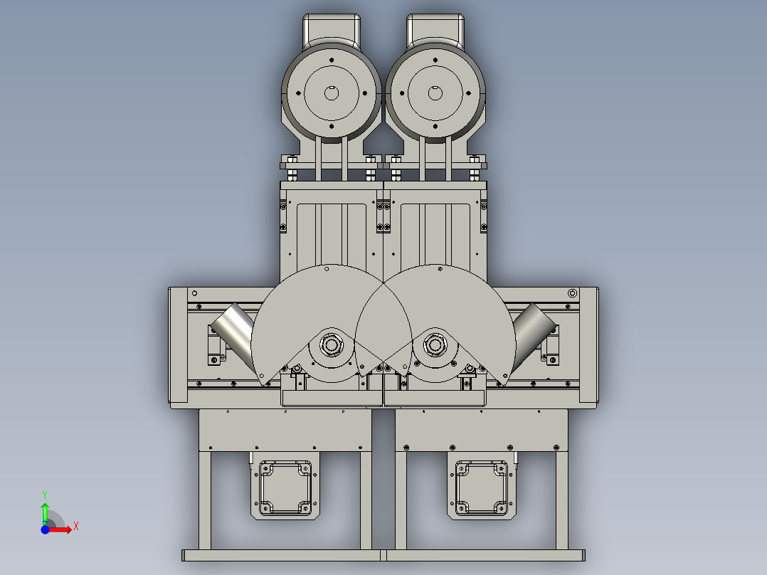 卧式抛光机前视图