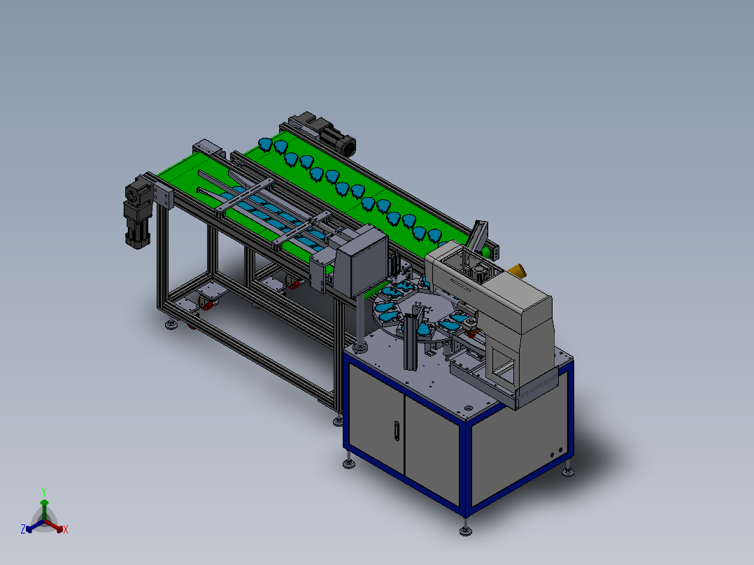 6工位激光打码设备正等轴测图