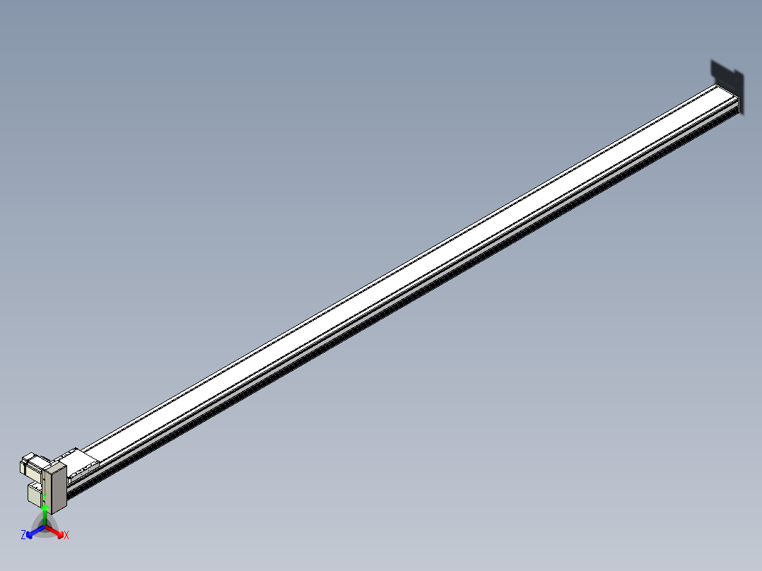 同步带全封闭直线模组TPA-HCB-105D-90-L2650-RU-Y-P20-N3正等轴测图