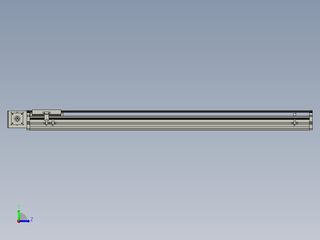 东锦同步带传动-直线滑台模组DH120B-L125-S950-BL-P400W-C3左视图