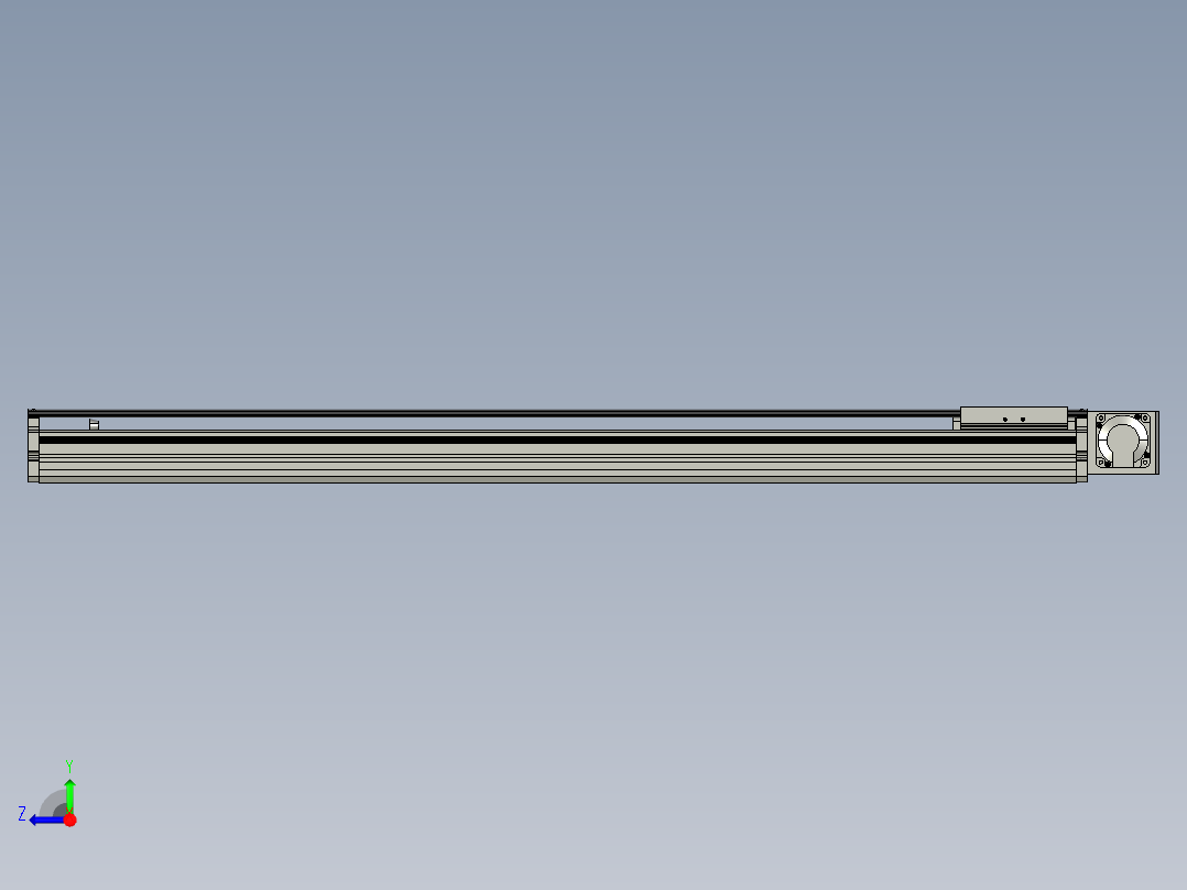 东锦同步带传动-直线滑台模组DH120B-L125-S950-BL-P400W-C3右视图
