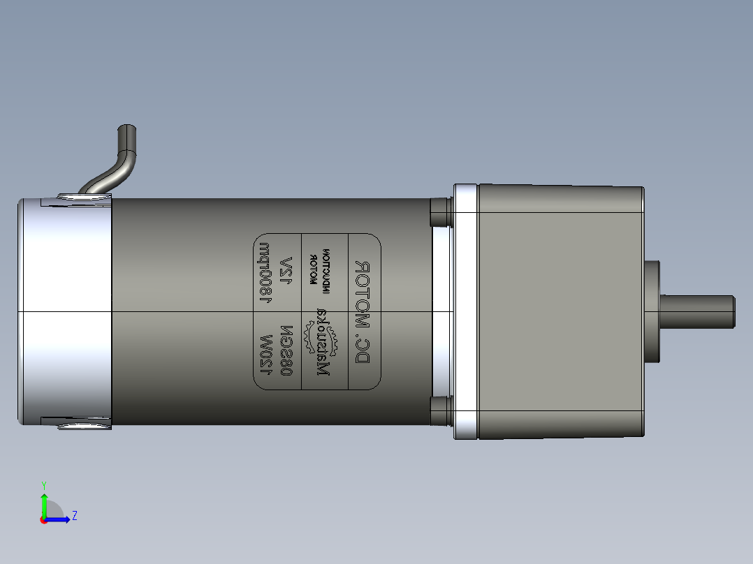 齿轮马达DC汽车松冈08SGN 12V 120W左视图