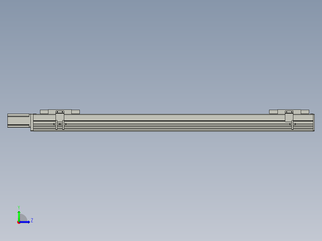 直线模组WG-LHC12-S950-M设计图纸左视图