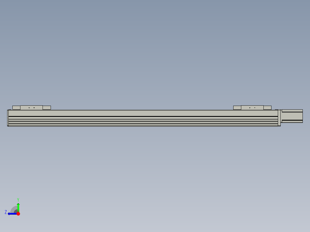 直线模组WG-LHC12-S950-M设计图纸右视图