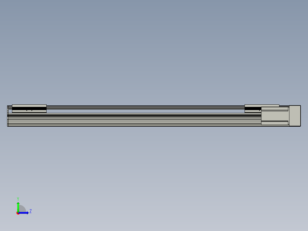 直线模组LHA170-S1000-R设计图纸左视图