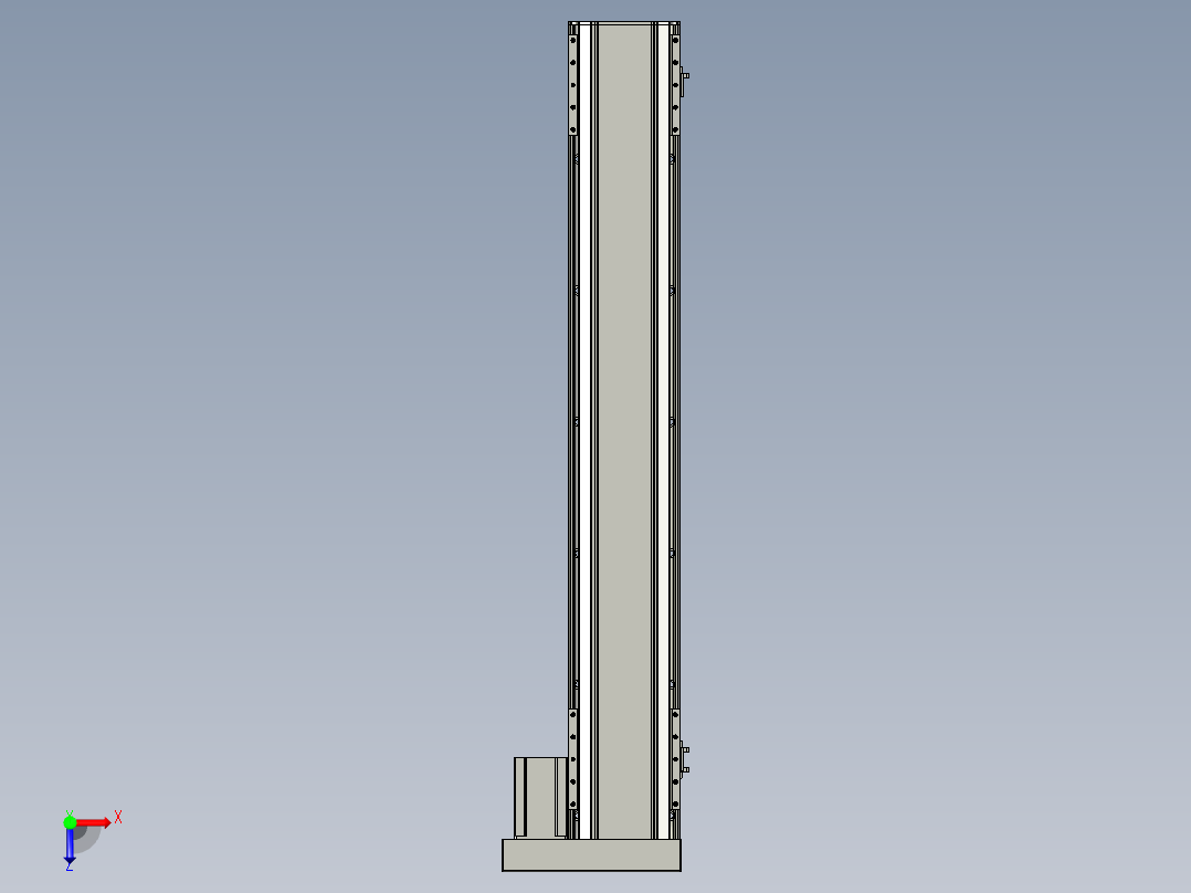 直线模组LHA170-S1000-R设计图纸俯视图