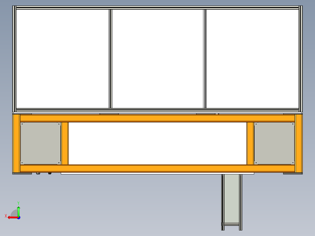 机器人展示设备后视图