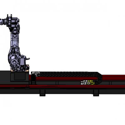 机器人行走轴和安川 自动化设备3D图纸3D模型