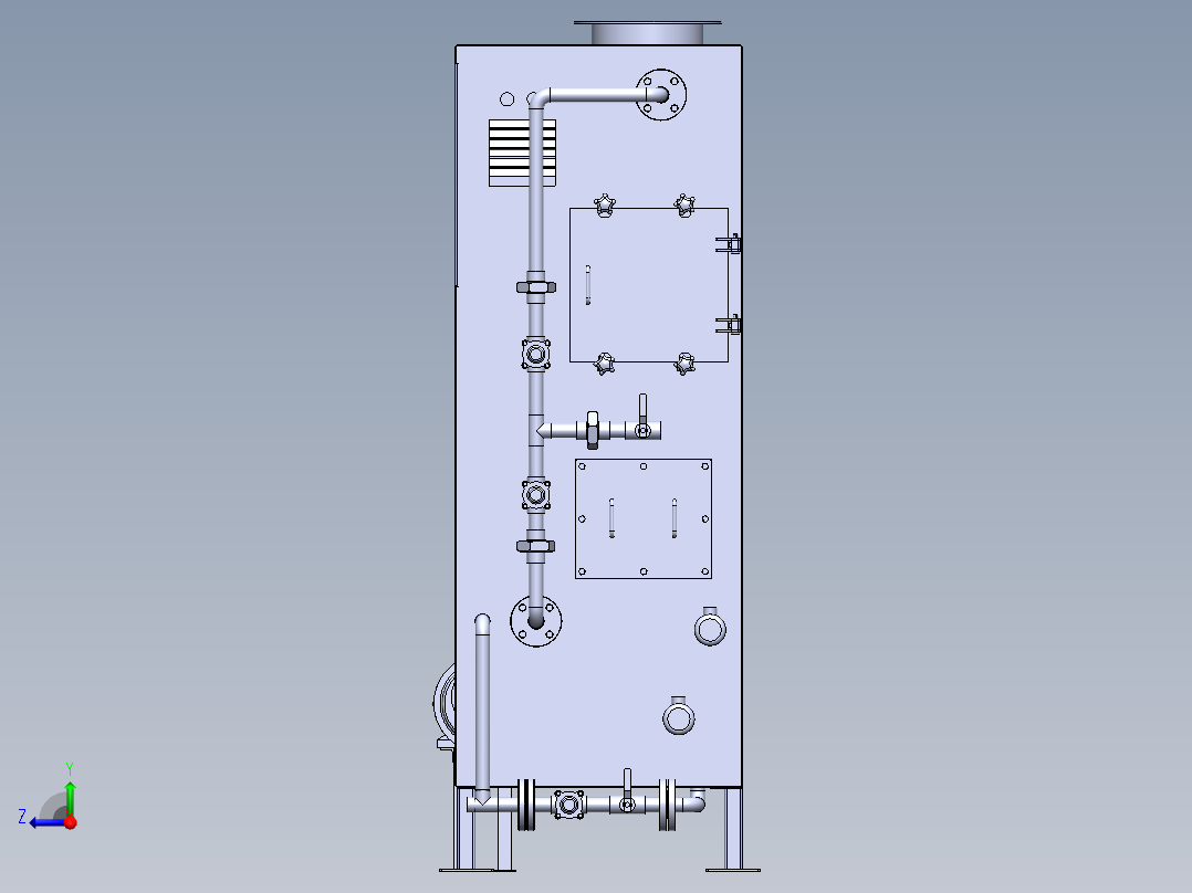 HQSZ-3D-00等离子设备（sw20可编辑+工程图+bom）右视图