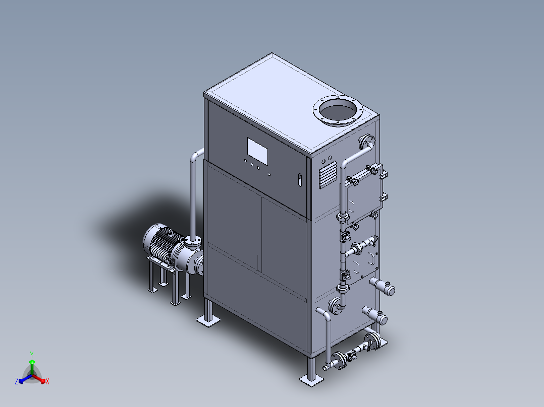 HQSZ-3D-00等离子设备（sw20可编辑+工程图+bom）正等轴测图