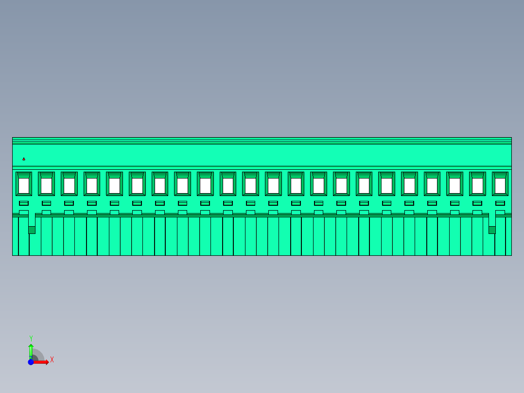 DEGSON 2EDG 系列 5.0mm 可插拔接线端子组-2EDGKA-5.0-22P-14-00AH前视图