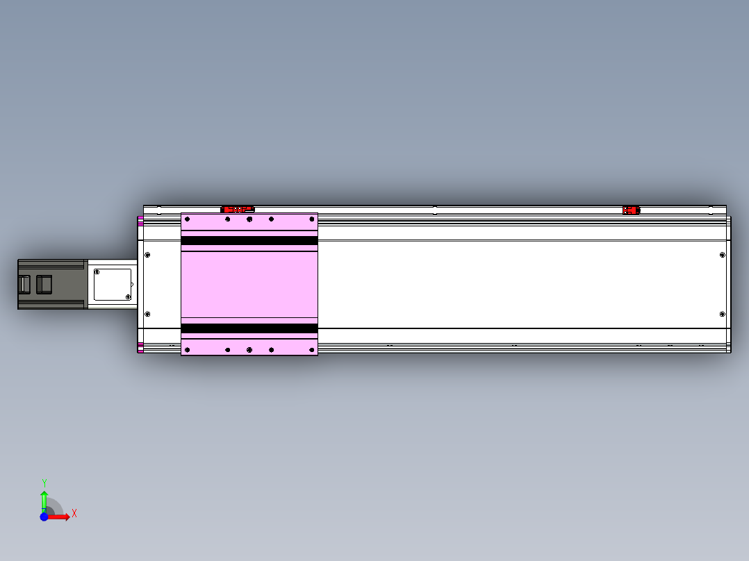 VF丝杆传动-一般环境VF22-L20-C-S600-BC-P75-C4前视图