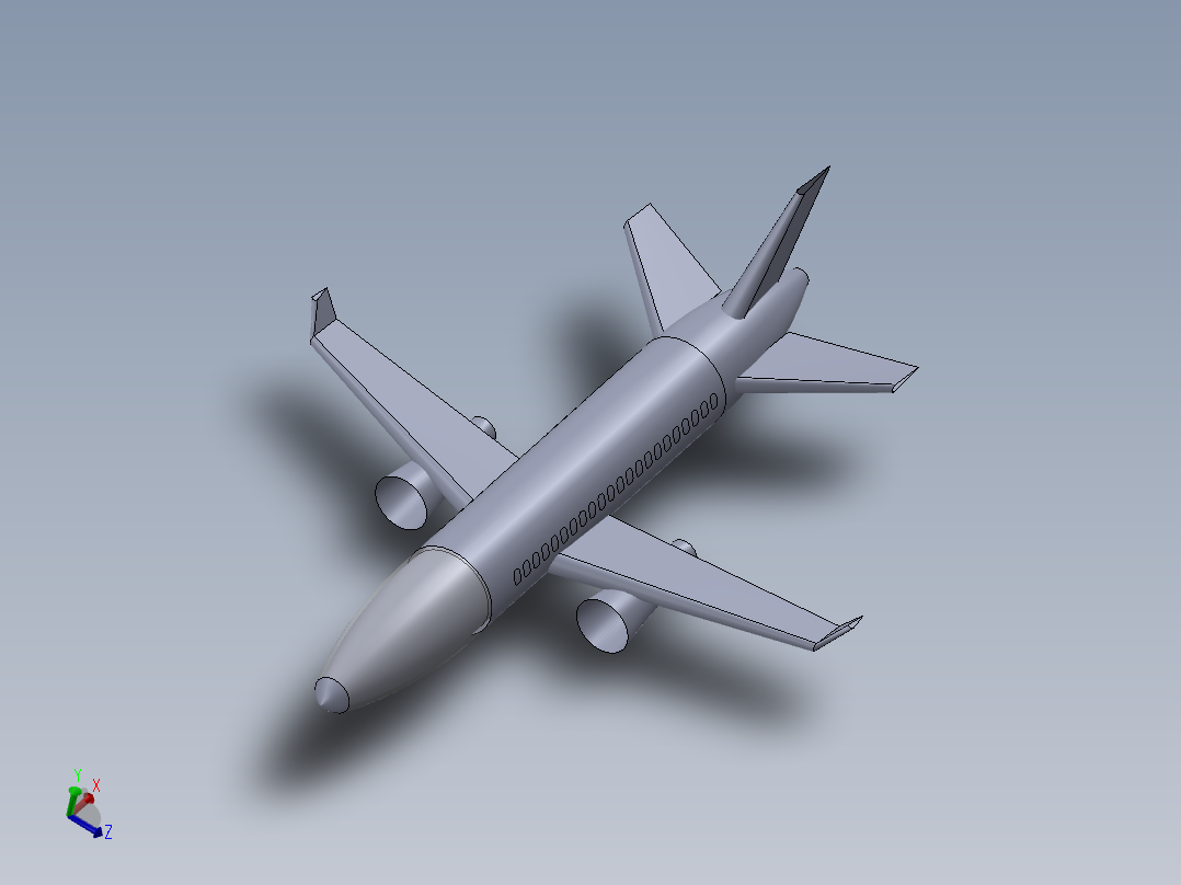 简易<span style='color: red'>飞机</span>模型