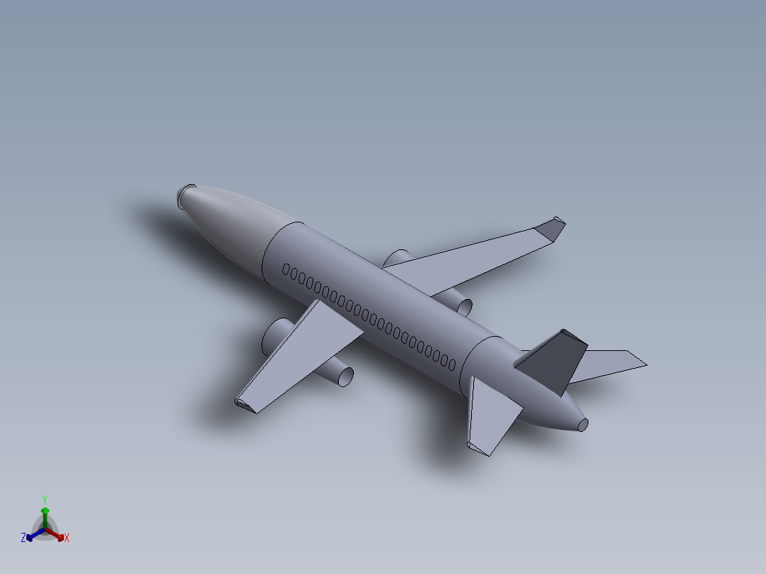 简易飞机模型正等轴测图