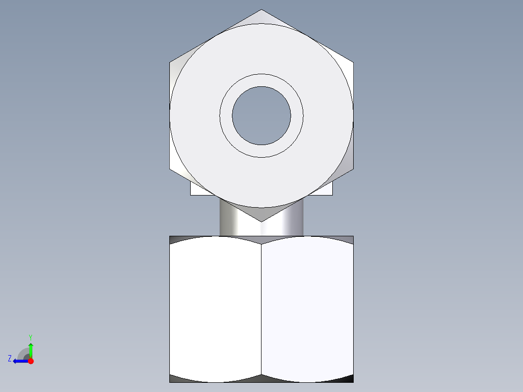 卡套式工业通用硬管接头EO_Standpipe_branch_tee_EVT10SCF右视图