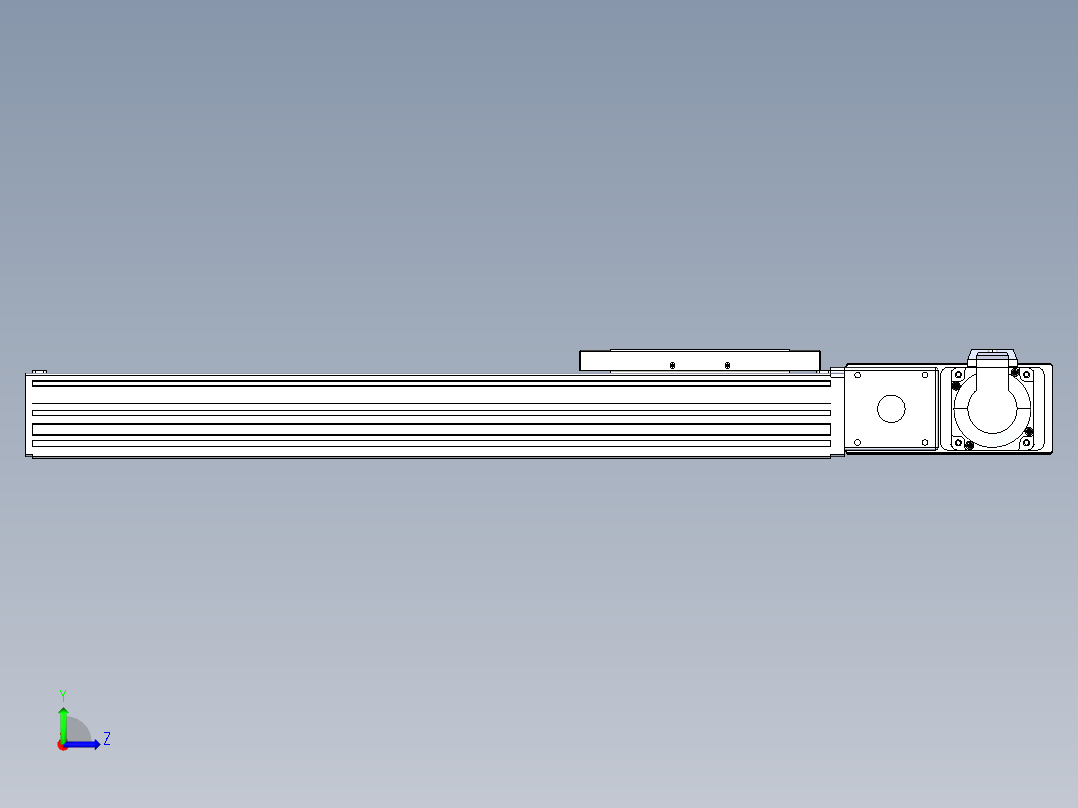 同步带全封闭直线模组TPA-HCB-120D-90-L350-MR-C-P40-N3左视图