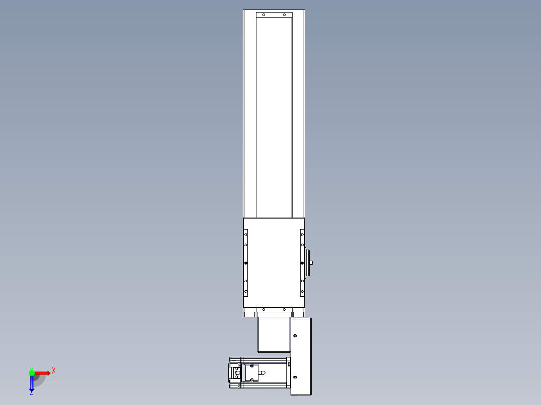 同步带全封闭直线模组TPA-HCB-120D-90-L350-MR-C-P40-N3俯视图