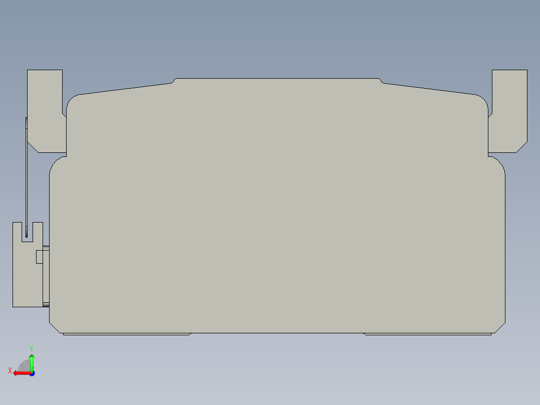直线模组LHA21-S1750-M设计图纸后视图