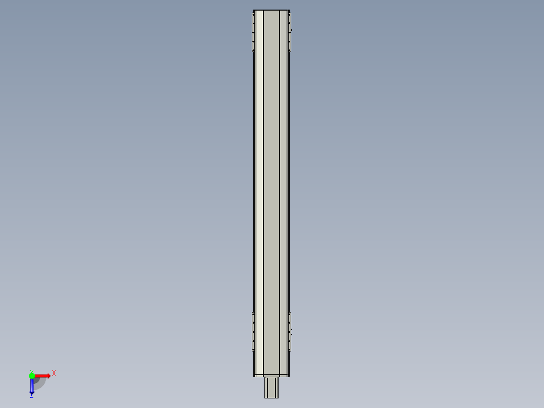 直线模组LHA21-S1750-M设计图纸俯视图