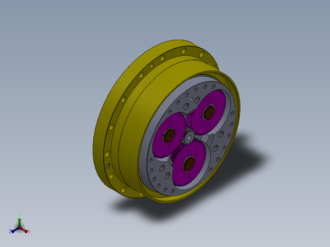 机器人专用RV减速器设计【三维SW+8张CAD图纸+说明书】 1228861正等轴测图