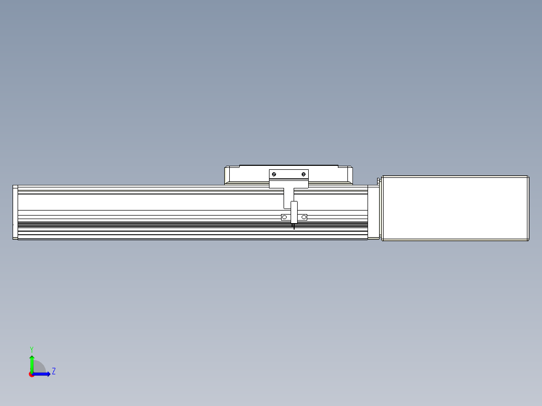 同步带全封闭直线模组TPA-HCB-105D-90-L150-ML-C-P20-N3左视图