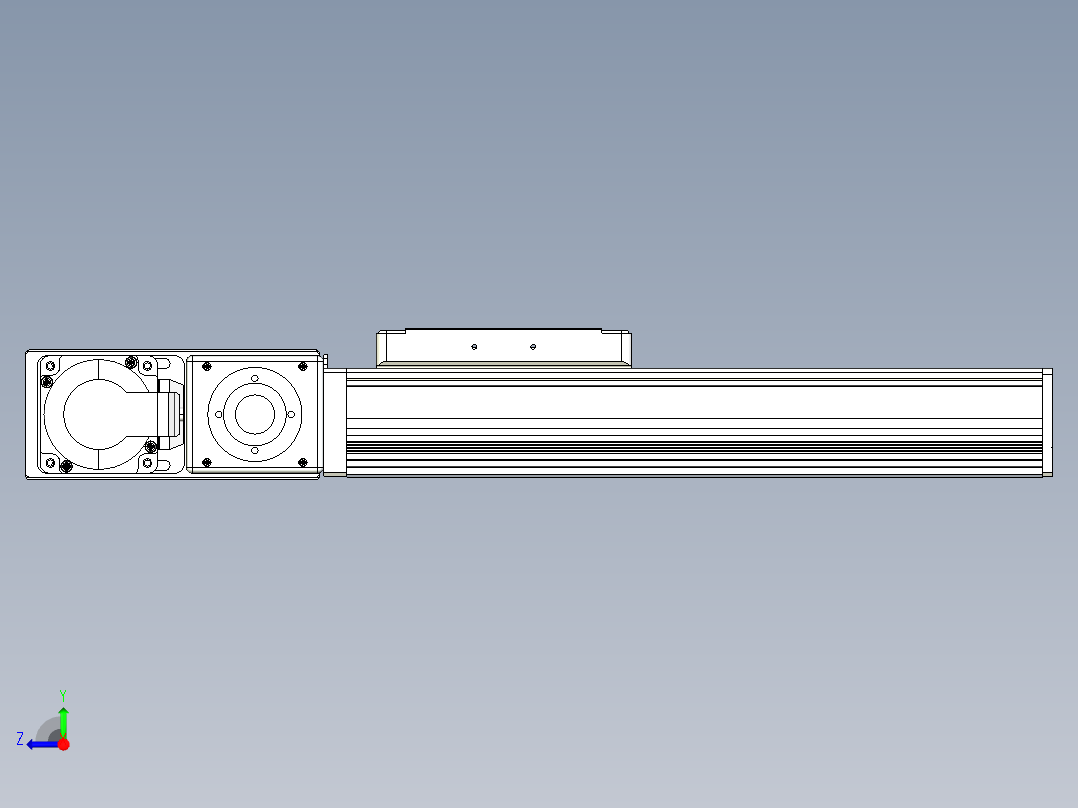 同步带全封闭直线模组TPA-HCB-105D-90-L150-ML-C-P20-N3右视图