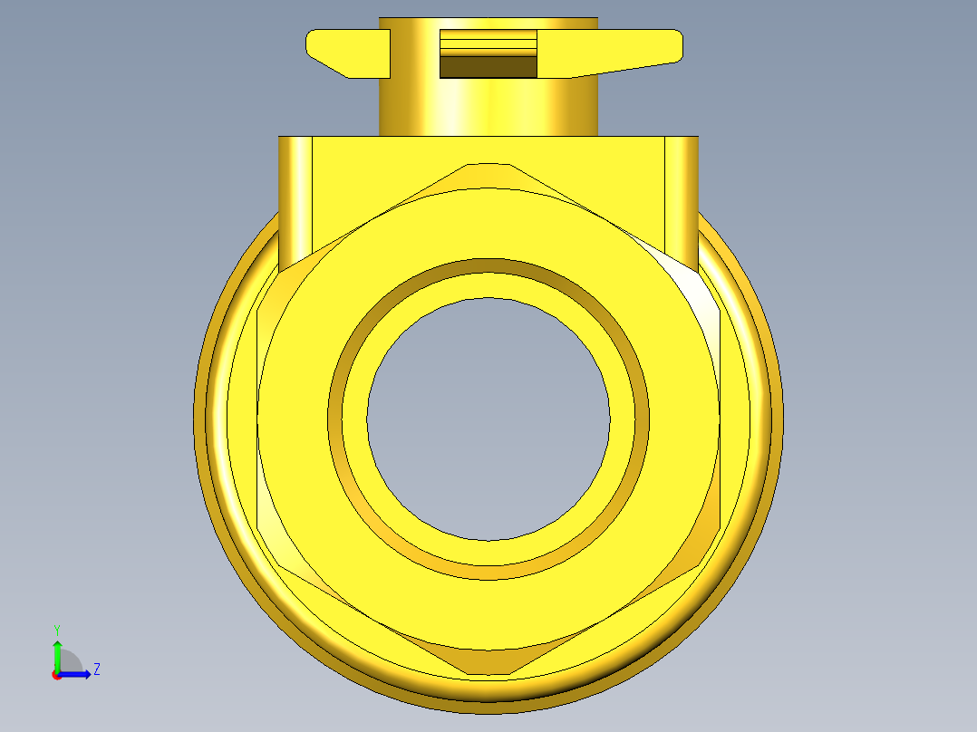 管道手动球阀-水管开关阀-手动阀门395_04_E_1_body左视图