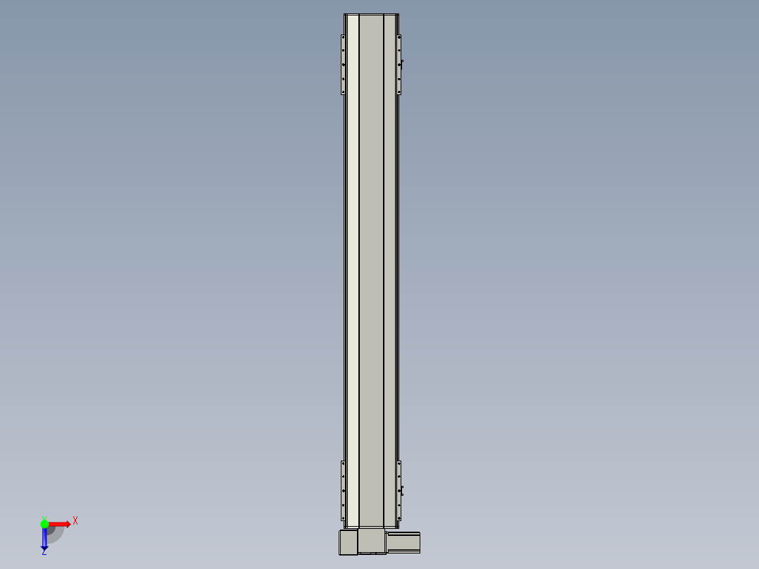 直线模组LHB21-L40-S1600-LD设计图纸俯视图