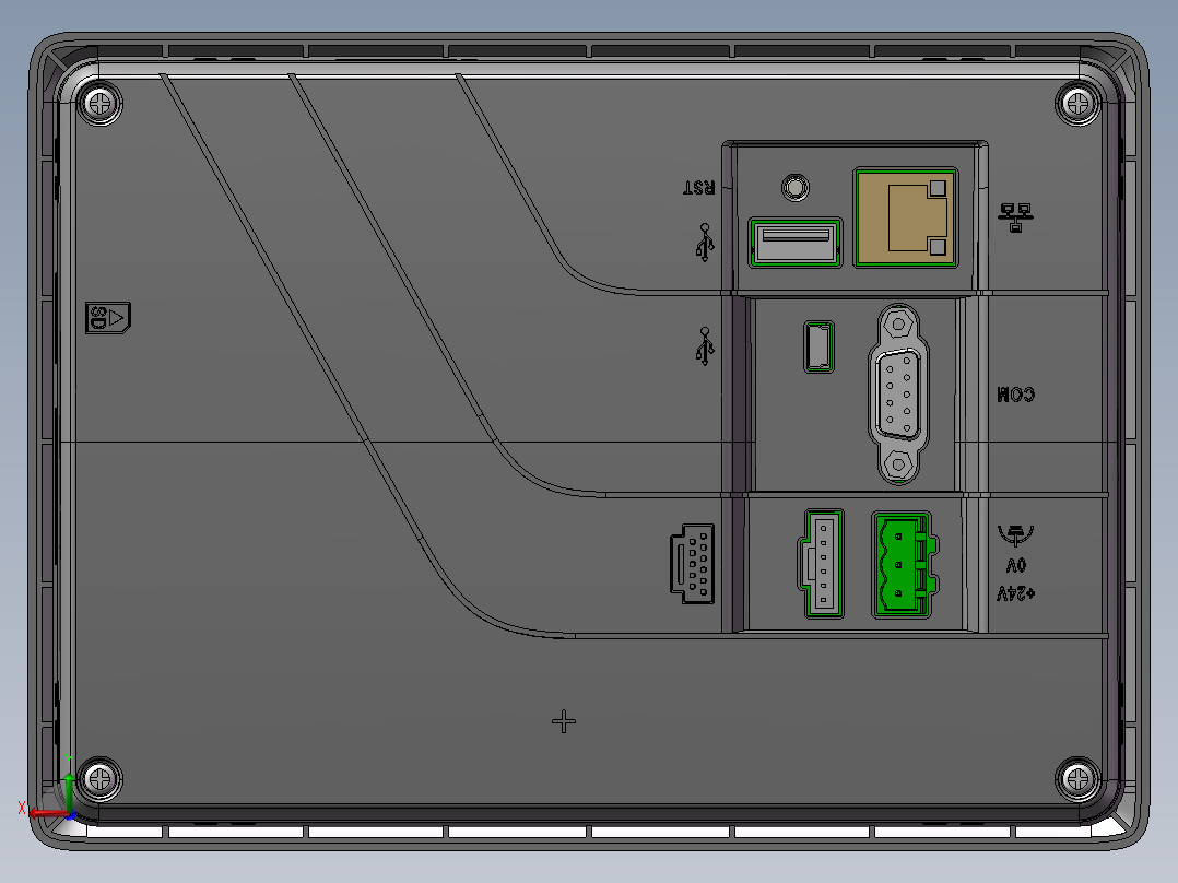 汇川触摸屏后视图