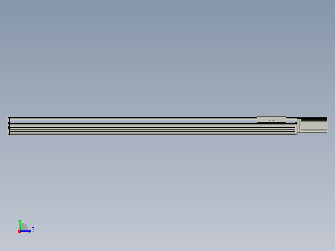 东锦丝杆传动-直线滑台模组DH170-C-L10-S1250-BC-P750W-C3左视图