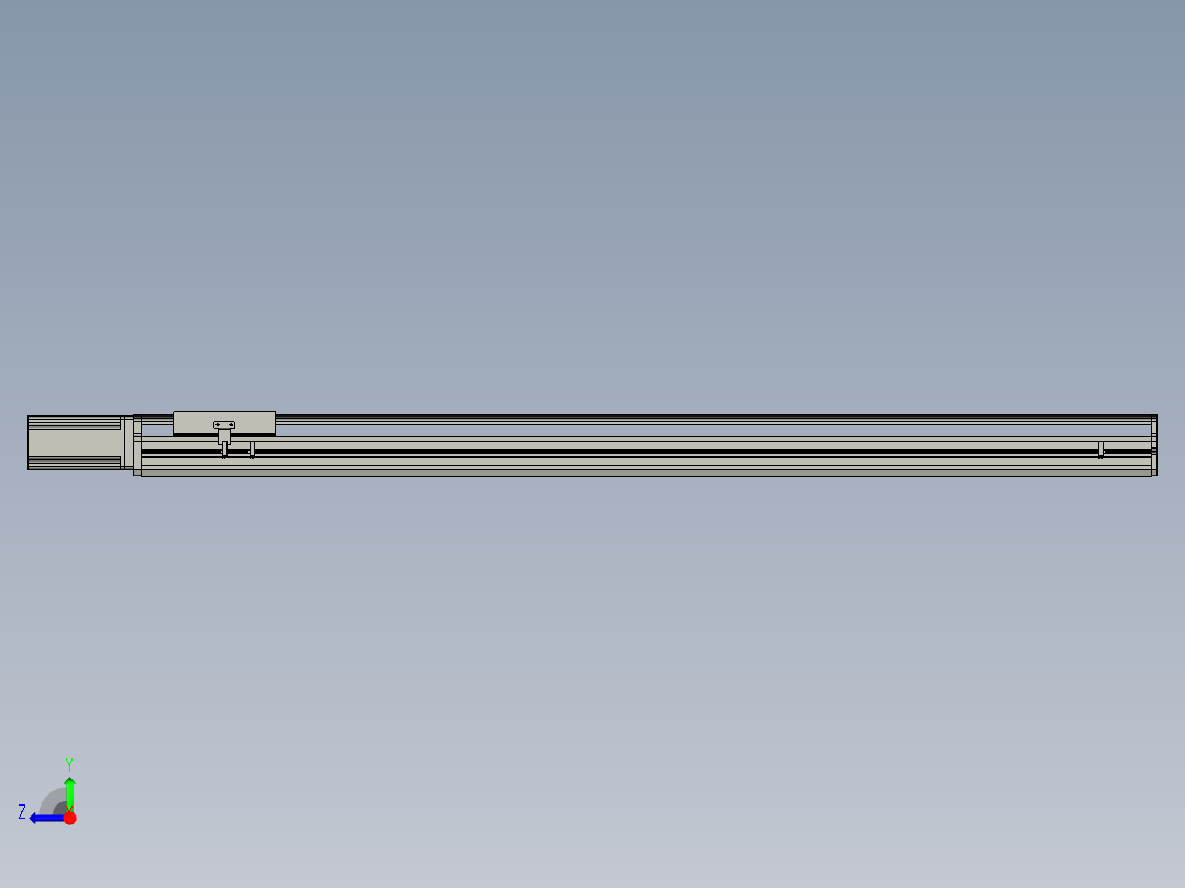 东锦丝杆传动-直线滑台模组DH170-C-L10-S1250-BC-P750W-C3右视图