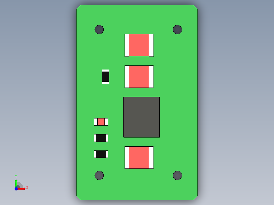 电源模块，DCDC转换器21,75x13,50mm毫米前视图