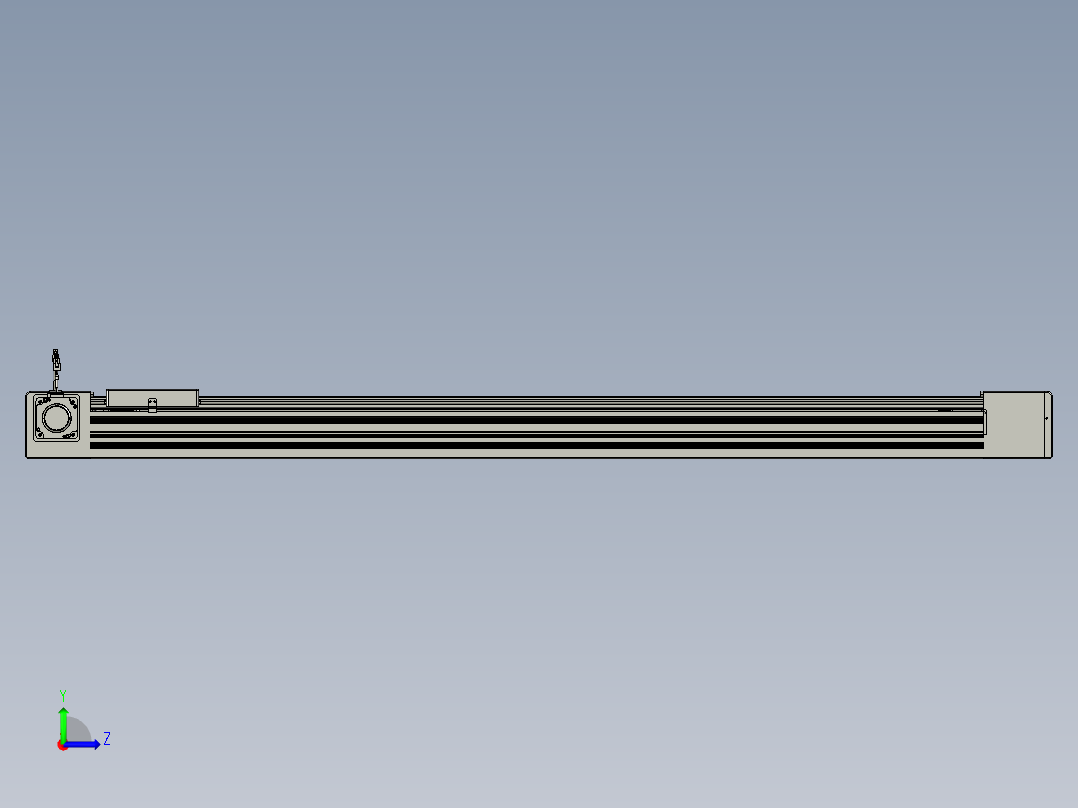 威洛博直线电机模组EB10-L224-S1500-L-ZP75-MS3-5K左视图