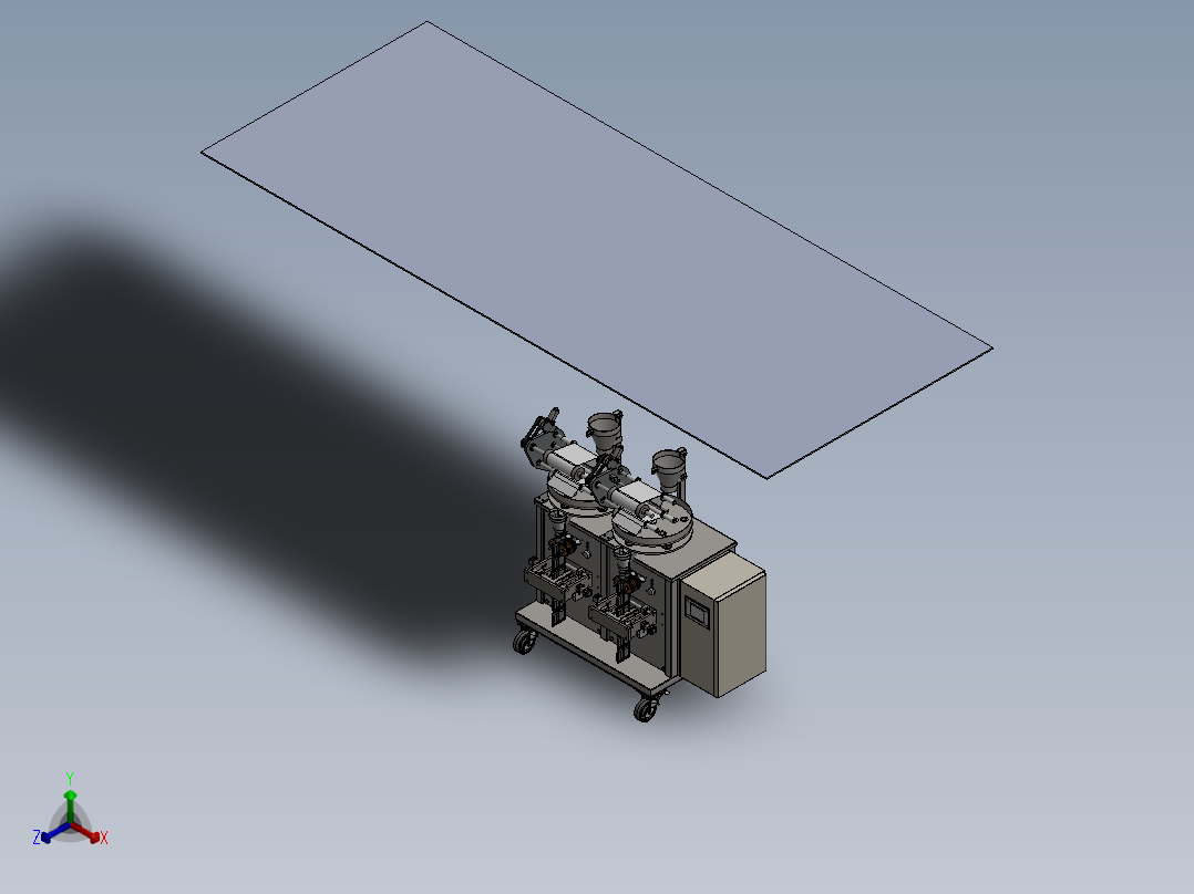 双封口包装机袋式颗粒封口机sw16正等轴测图