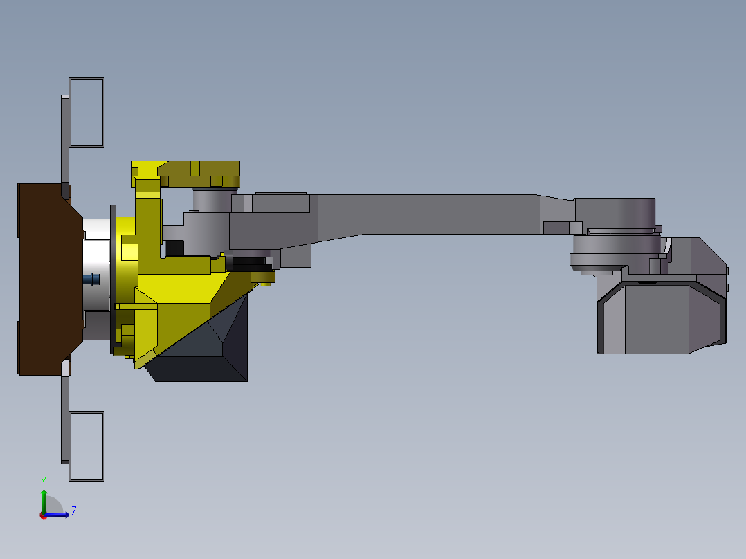 发那科M-710iC20L机器人三维数模左视图