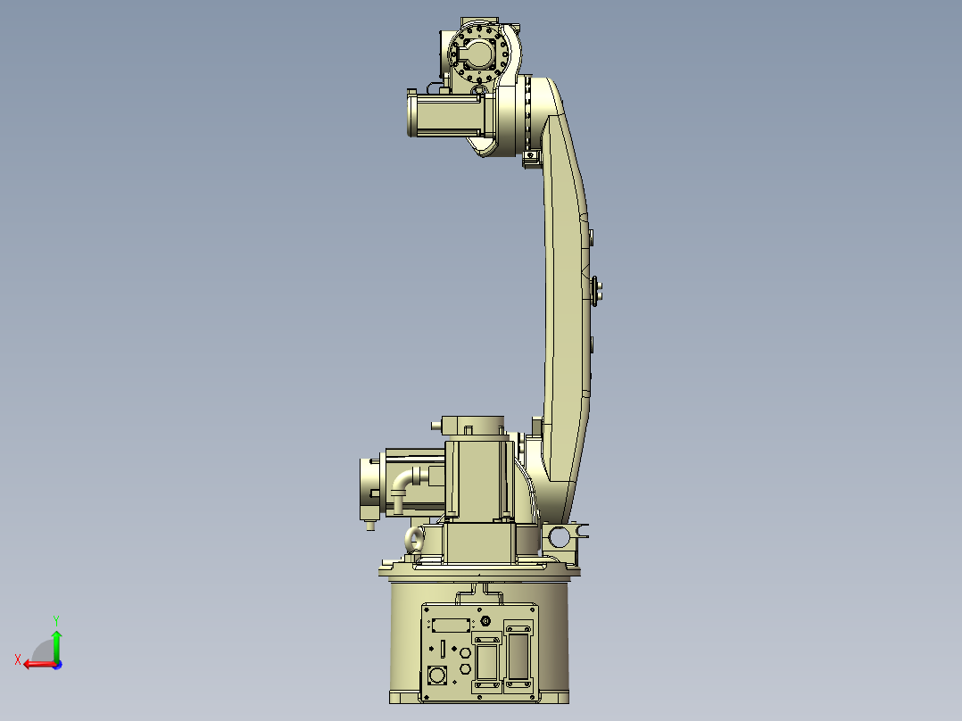 自设计1.6M臂长六轴机器人三维SW模型后视图