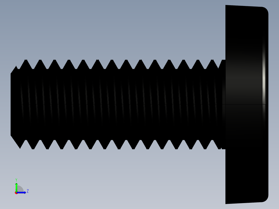 M5、M4、M3和M2的十字螺钉左视图