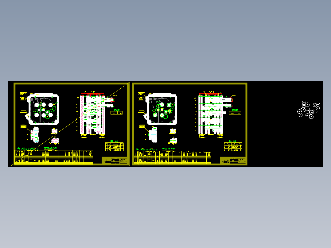 汽车某<span style='color: red'>变速箱</span>上箱盖钻底面孔组合机床（6个8.5孔）CAD软件打开