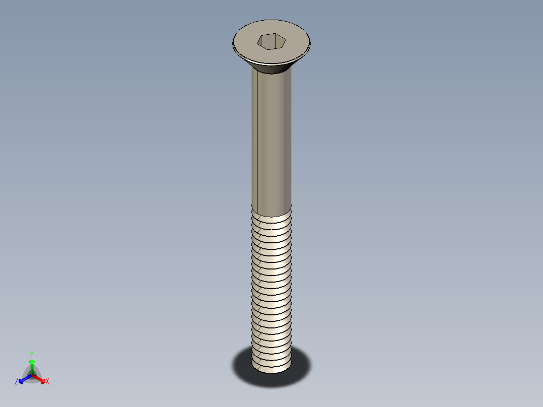 紧固件-STEP 0.2500 Allen Flathead
