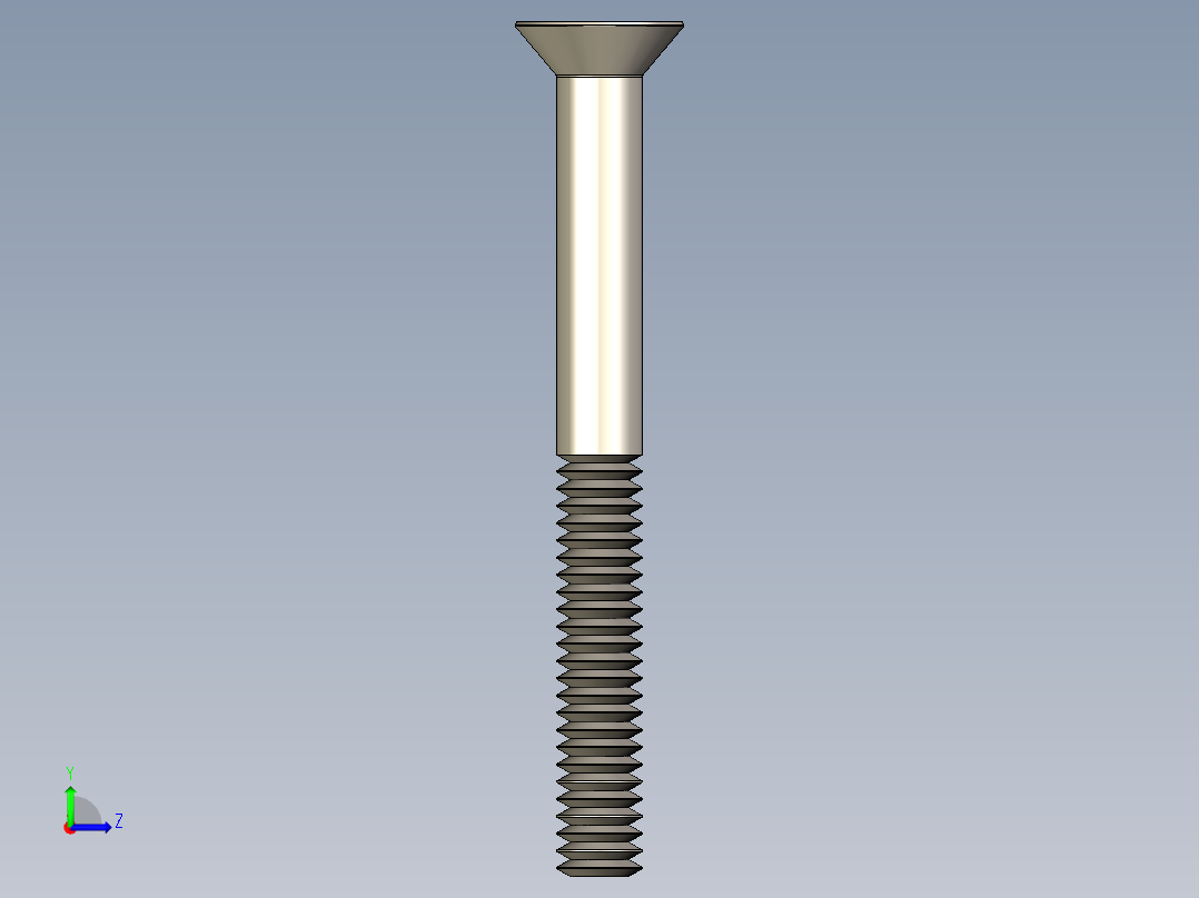 紧固件-STEP 0.2500 Allen Flathead左视图