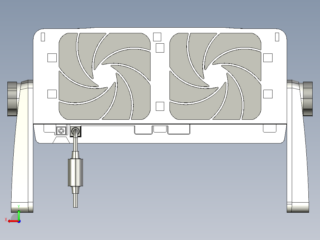 基恩士SJ-F2000_kc图纸模型后视图