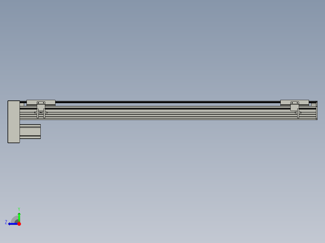 直线模组WG-LHA12-S1050-D设计图纸右视图
