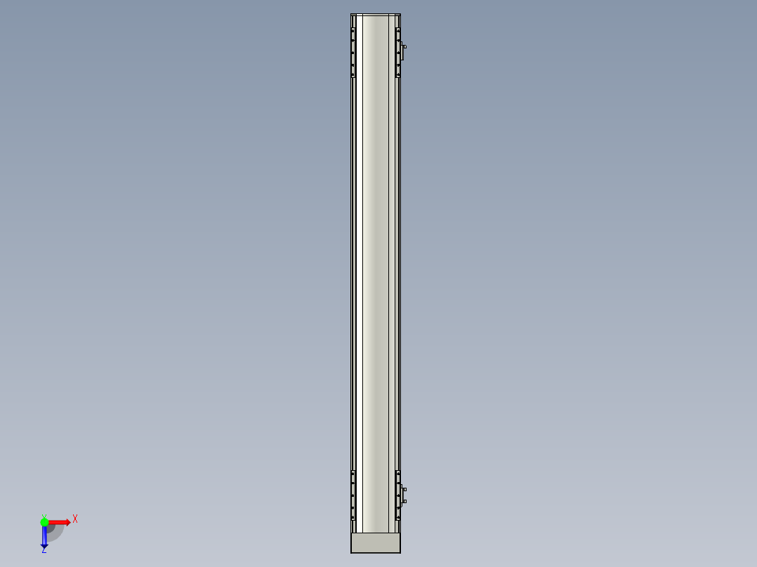 直线模组WG-LHA12-S1050-D设计图纸俯视图