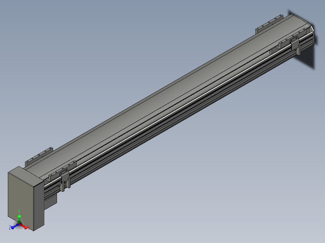 直线模组WG-LHA12-S1050-D设计图纸正等轴测图