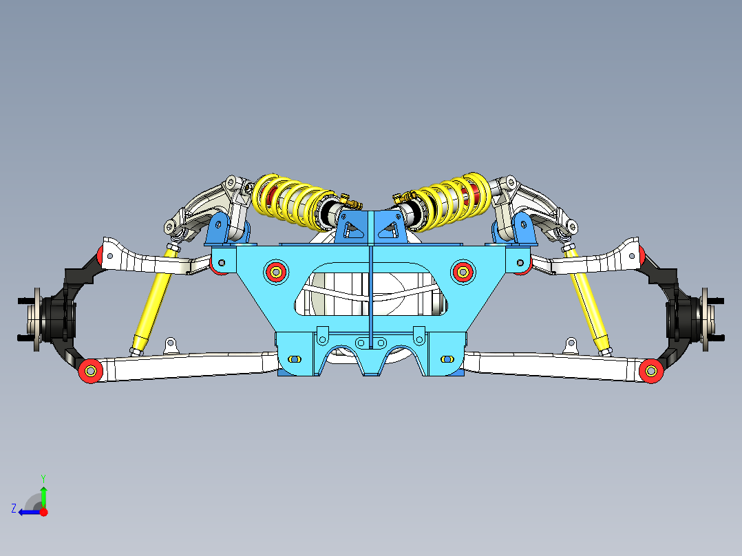 小型跑车悬臂悬架右视图