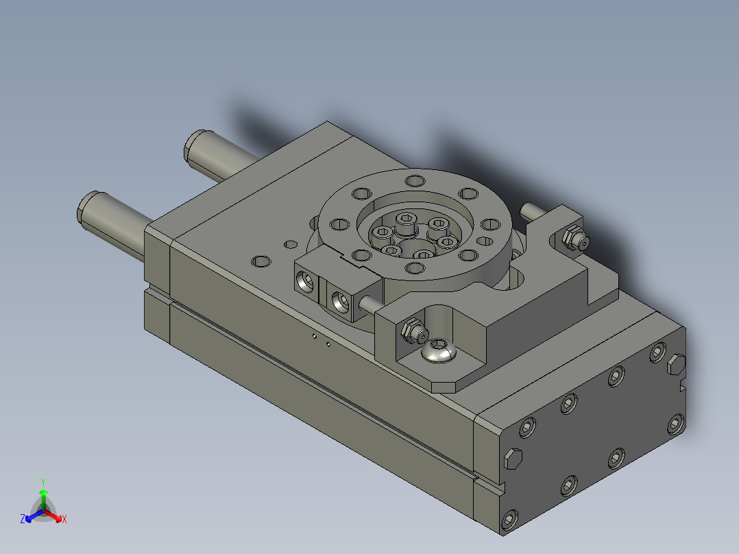 旋转气爪PRC50ST-180正等轴测图