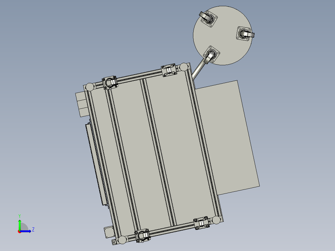 蒸压器不同规格螺纹套的安装工作台左视图