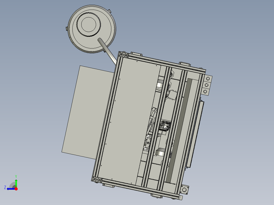 蒸压器不同规格螺纹套的安装工作台右视图