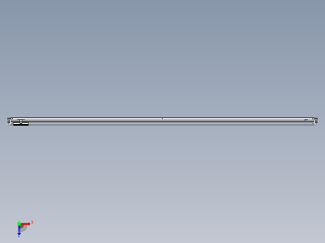 威洛博VL系列直线电机模组-VL14S2-S3000俯视图