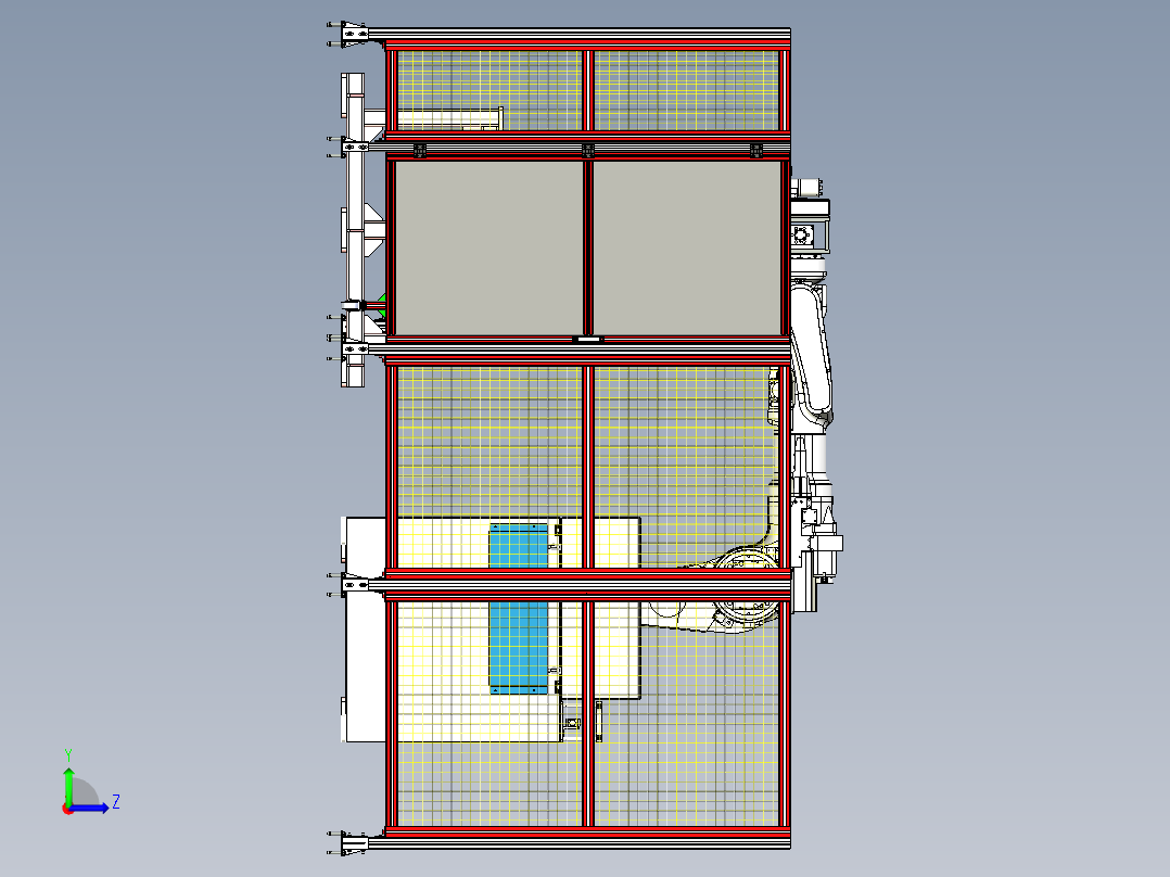 机器人抓工具打磨左视图